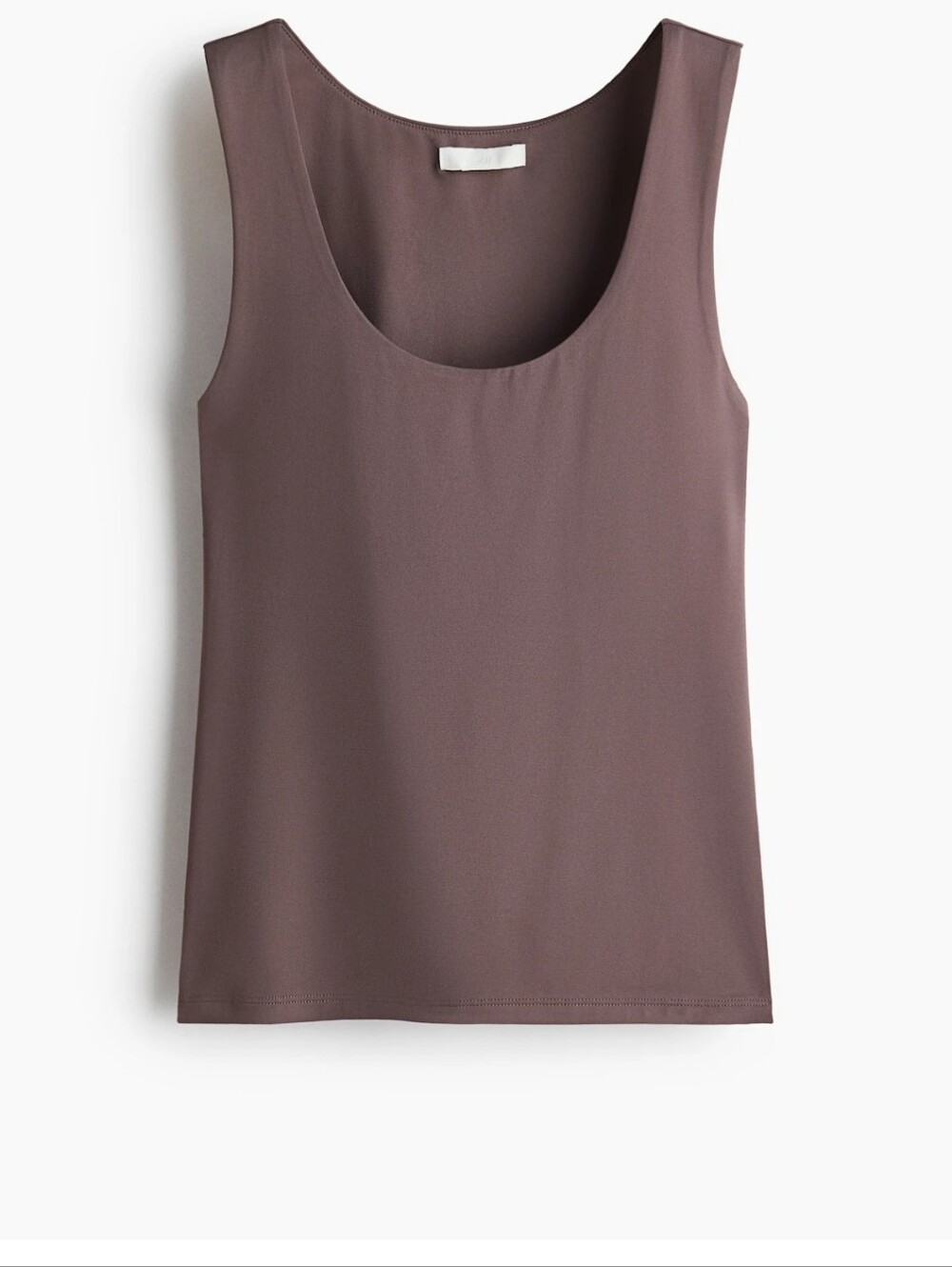 H&M Women's Scoop Neck Tank Top - Taupe Brown
